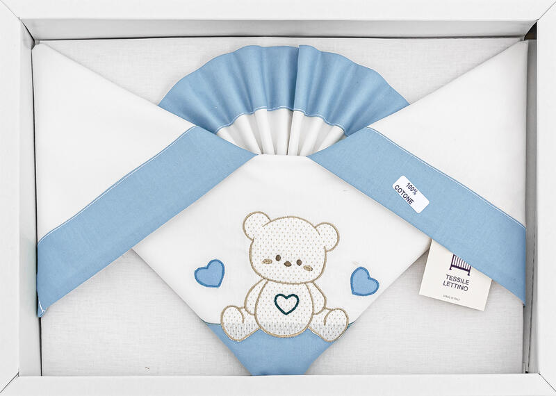 LENZUOLO 3 PZ LETTINO RICAMATO BuyBuy24 Abbilgiamento e Biancheria