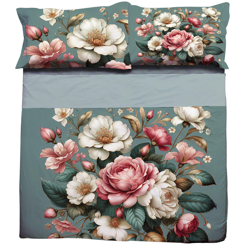 LENZUOLO COPRILETTO 2 PIAZZE CON STAMPA DIGITALE BuyBuy24 Abbilgiamento e Biancheria