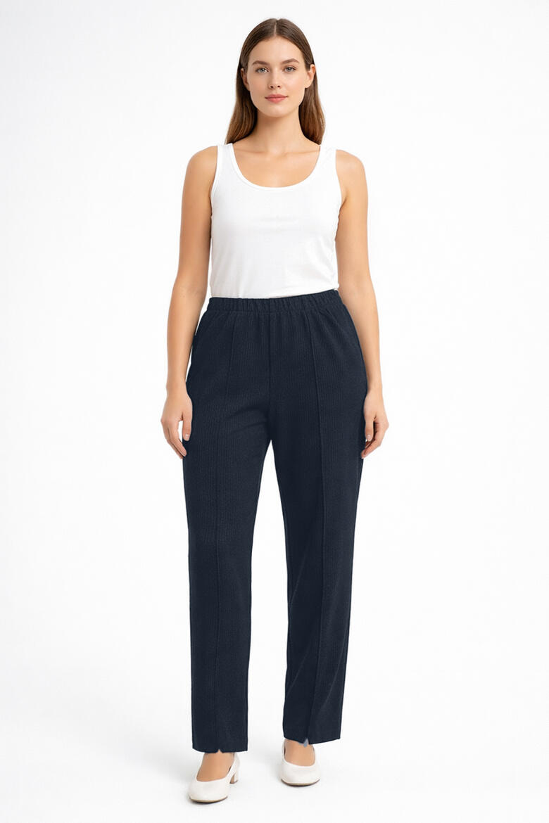 PANTALONE DONNA MILLERIGHE GARZATO COMFORTATO BuyBuy24 Abbilgiamento e Biancheria