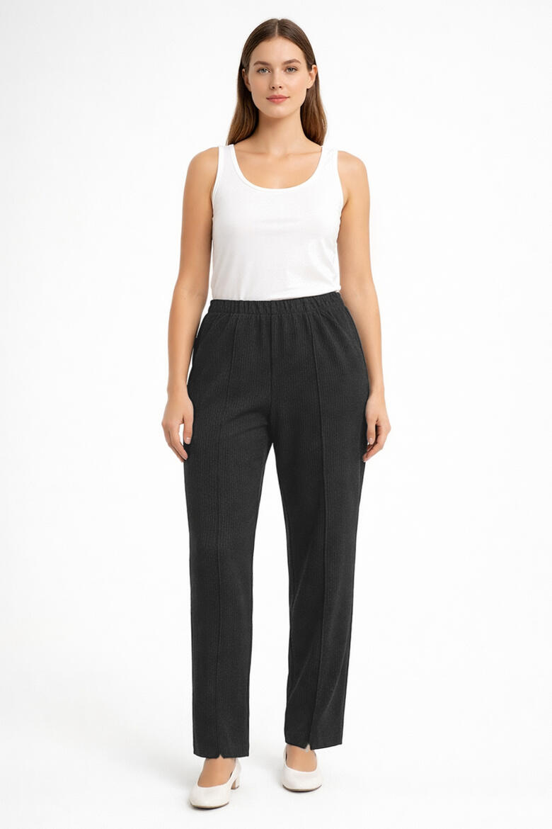 PANTALONE DONNA MILLERIGHE GARZATO COMFORTATO BuyBuy24 Abbilgiamento e Biancheria