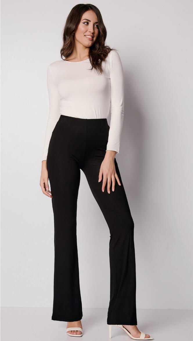 PANTALONE MORBIDO A GAMBA A ZAMPA VISCOSA BuyBuy24 Abbilgiamento e Biancheria