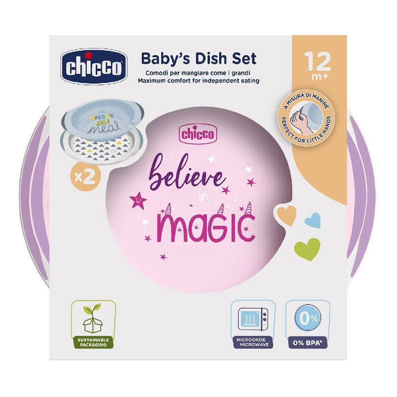 PIATTO PAPPA CALDA 12M+ ROSA BuyBuy24 Abbilgiamento e Biancheria