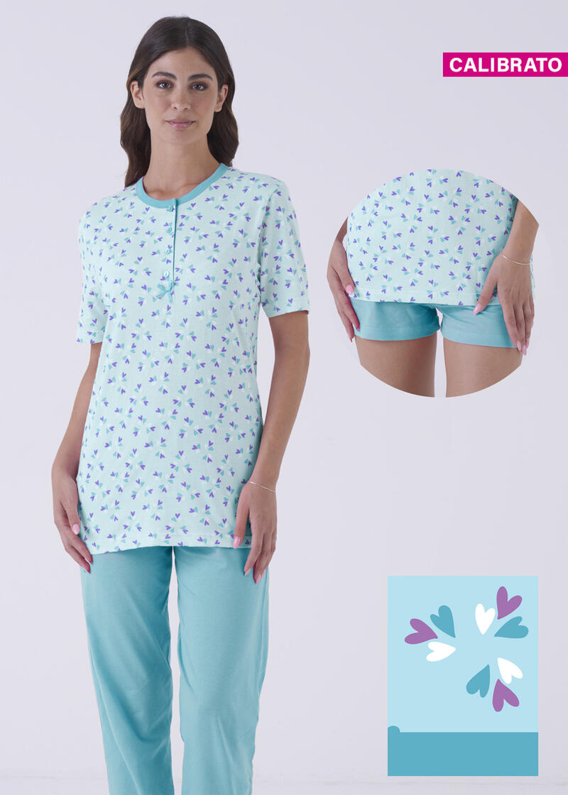 PIGIAMA DONNA 3 PEZZI CALIBRATO BuyBuy24 Abbilgiamento e Biancheria
