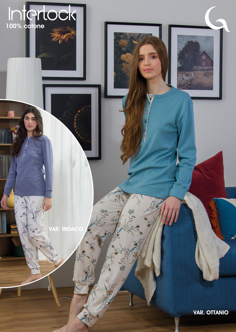 PIGIAMA DONNA INTERLOCK BuyBuy24 Abbilgiamento e Biancheria