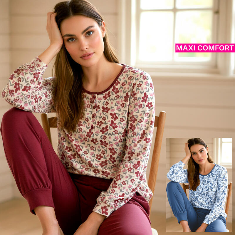 PIGIAMA DONNA INTERLOCK CALIBRATO BuyBuy24 Abbilgiamento e Biancheria