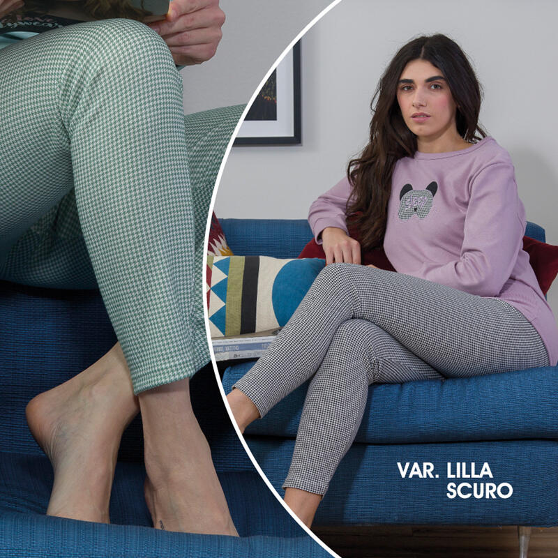 PIGIAMA DONNA INTERLOCK GIROCOLLO BuyBuy24 Abbilgiamento e Biancheria