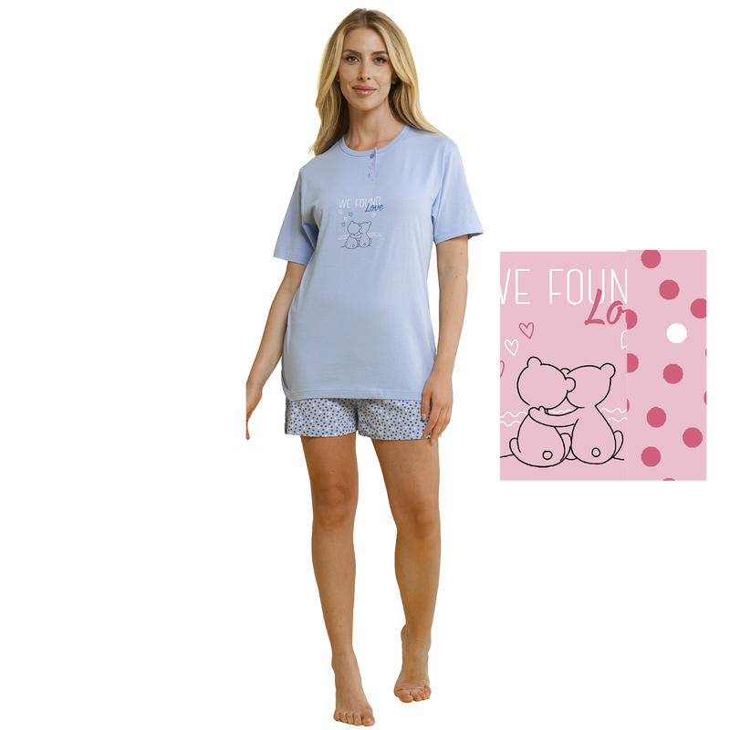 PIGIAMA DONNA MEZZA MANICA PANTALONCINO BuyBuy24 Abbilgiamento e Biancheria