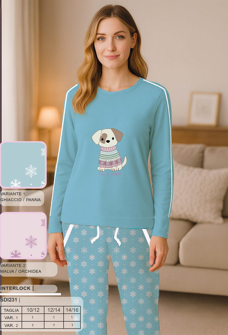 PIGIAMA RAGAZZA INTERLOCK BuyBuy24 Abbilgiamento e Biancheria