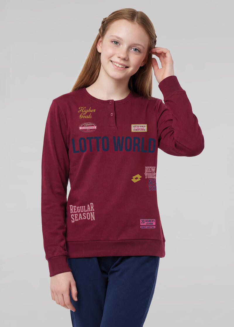 PIGIAMA RAGAZZA INTERLOCK LOTTO BuyBuy24 Abbilgiamento e Biancheria