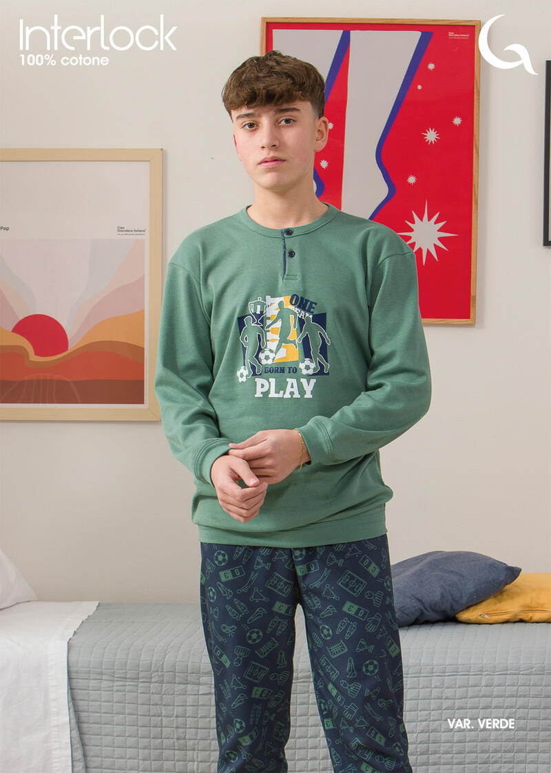 PIGIAMA RAGAZZO INTERLOCK BuyBuy24 Abbilgiamento e Biancheria