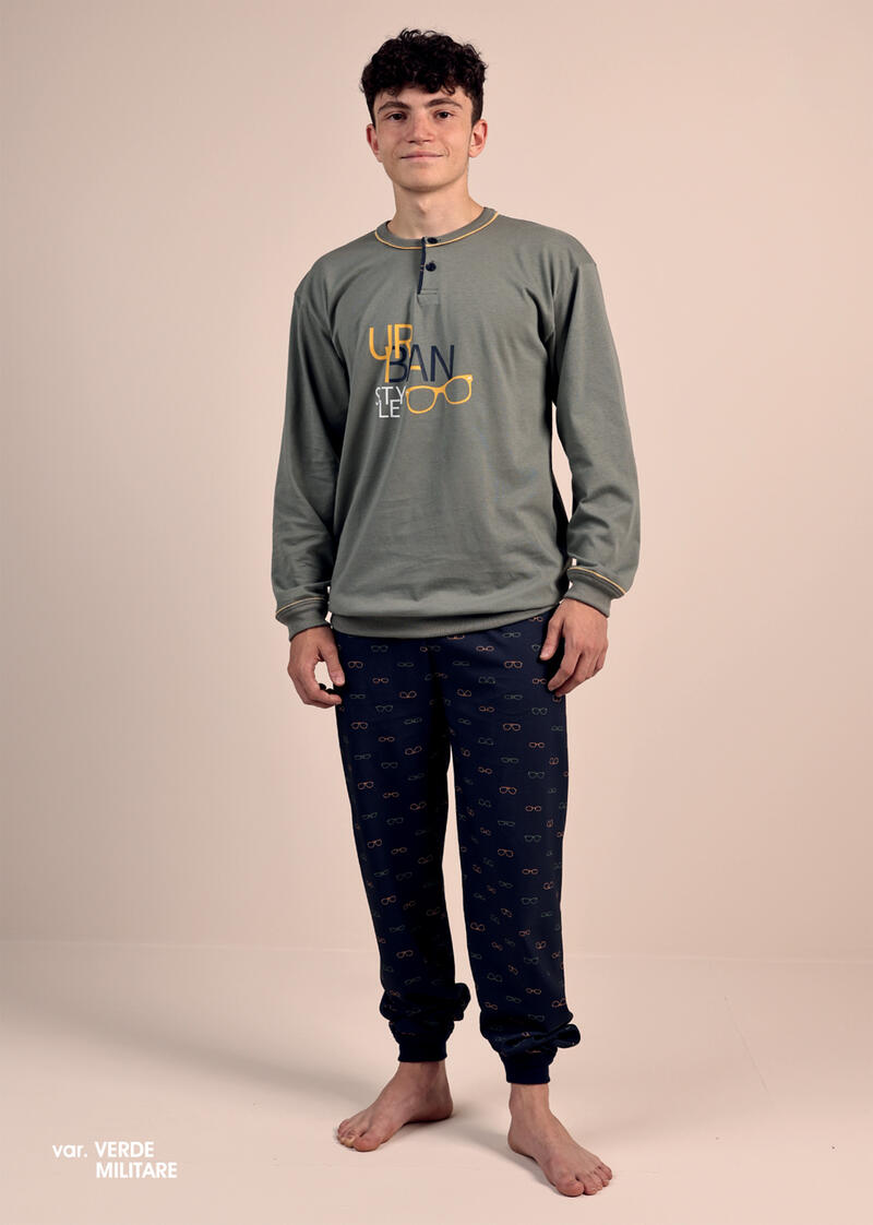PIGIAMA RAGAZZO LUNGO JERSEY BuyBuy24 Abbilgiamento e Biancheria