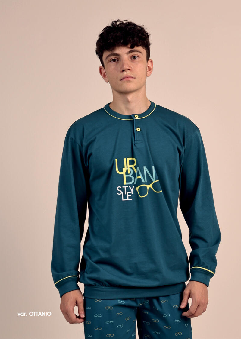 PIGIAMA RAGAZZO LUNGO JERSEY BuyBuy24 Abbilgiamento e Biancheria