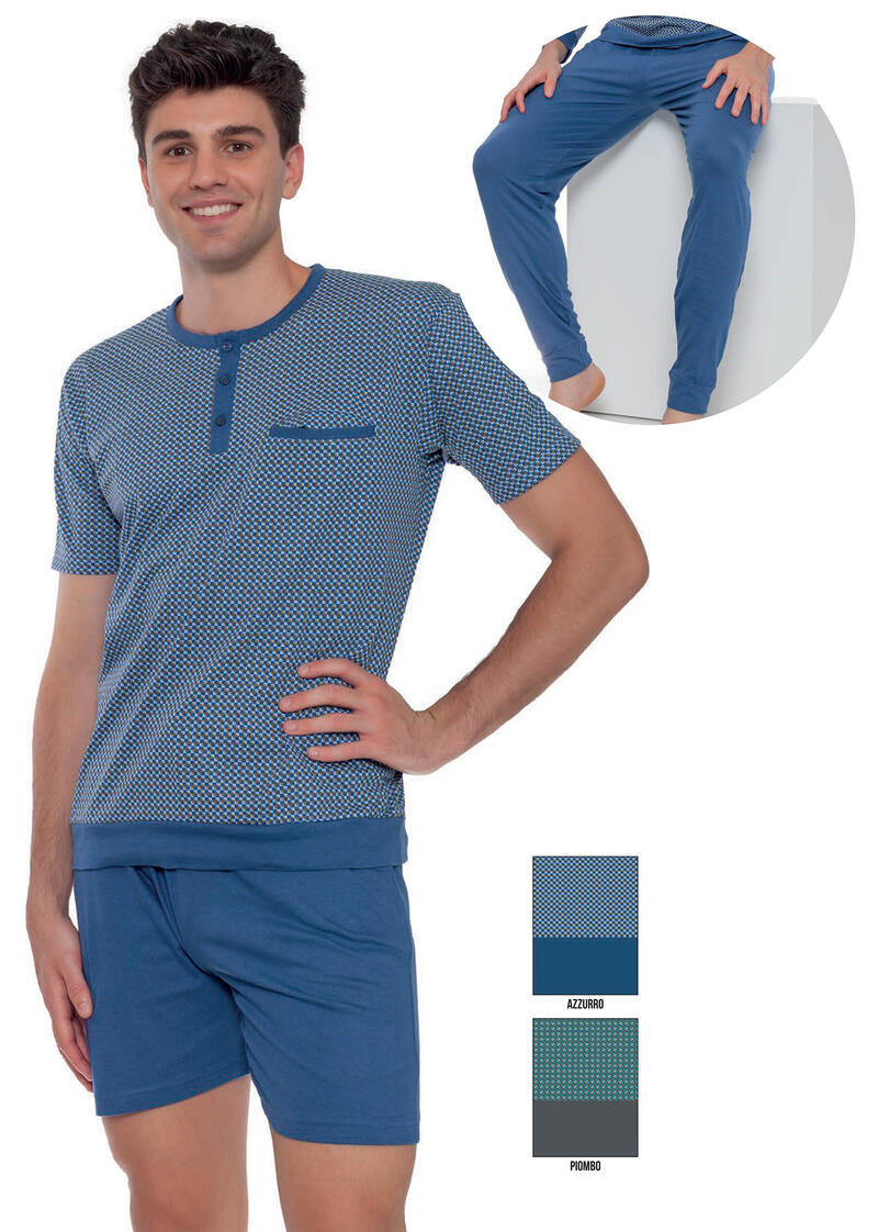 PIGIAMA UOMO 3 PEZZI COTONE BuyBuy24 Abbilgiamento e Biancheria