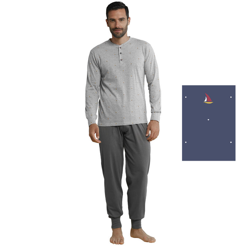 PIGIAMA UOMO LUNGO JERSEY BuyBuy24 Abbilgiamento e Biancheria