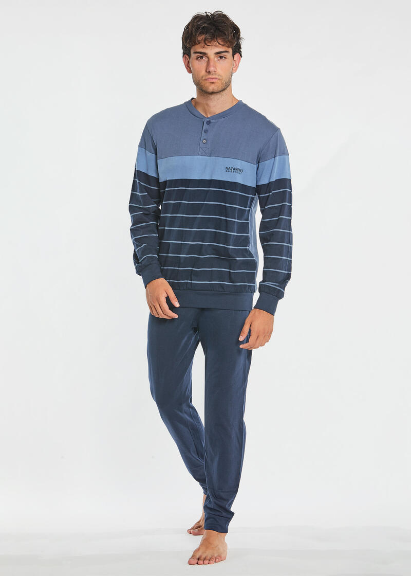 PIGIAMA UOMO LUNGO JERSEY BuyBuy24 Abbilgiamento e Biancheria