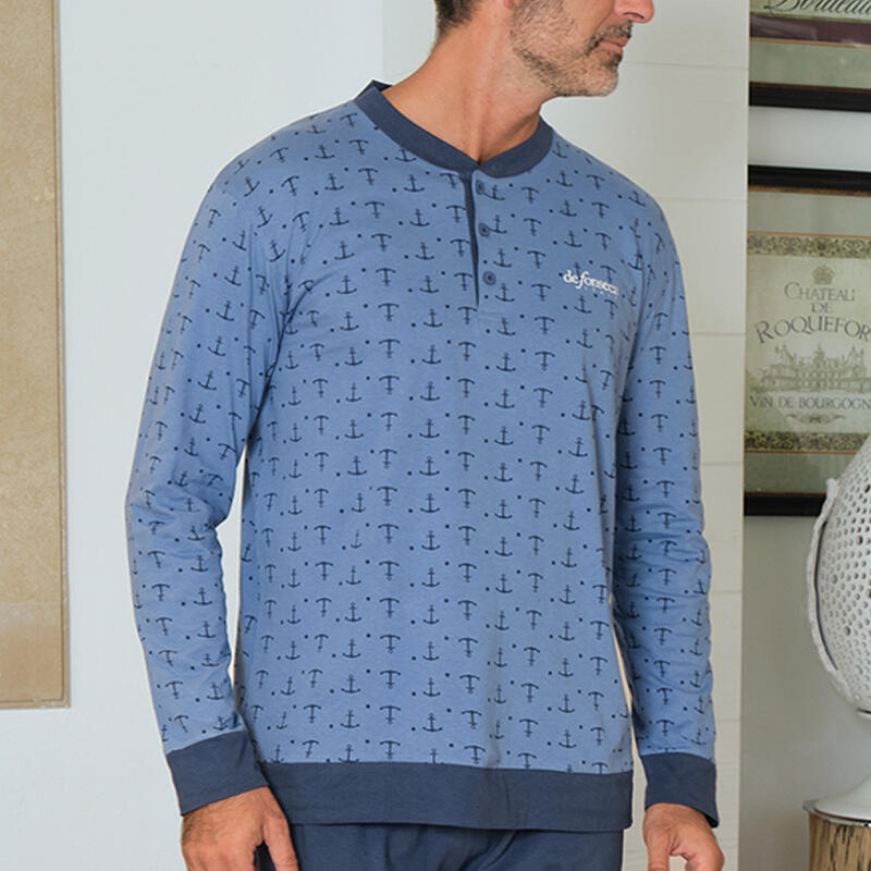 PIGIAMA UOMO LUNGO JERSEY BuyBuy24 Abbilgiamento e Biancheria