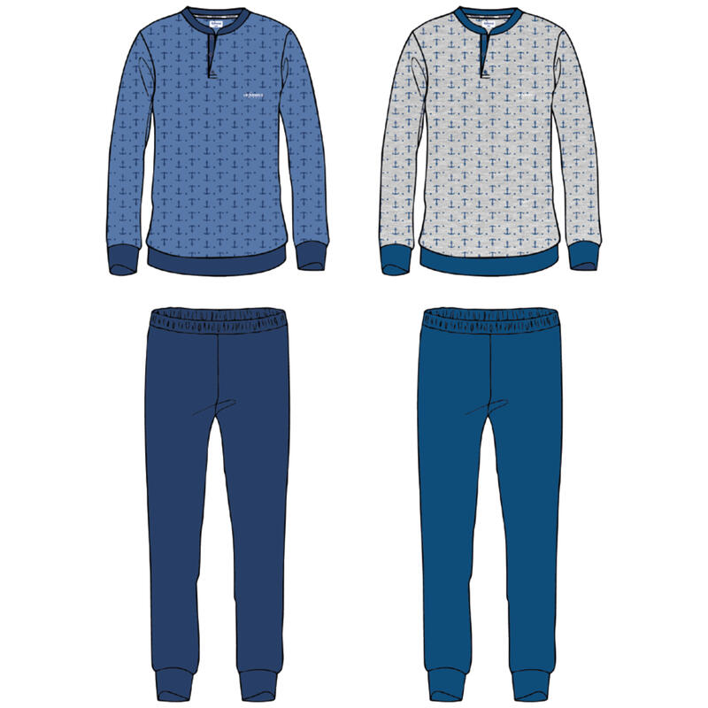 PIGIAMA UOMO LUNGO JERSEY BuyBuy24 Abbilgiamento e Biancheria