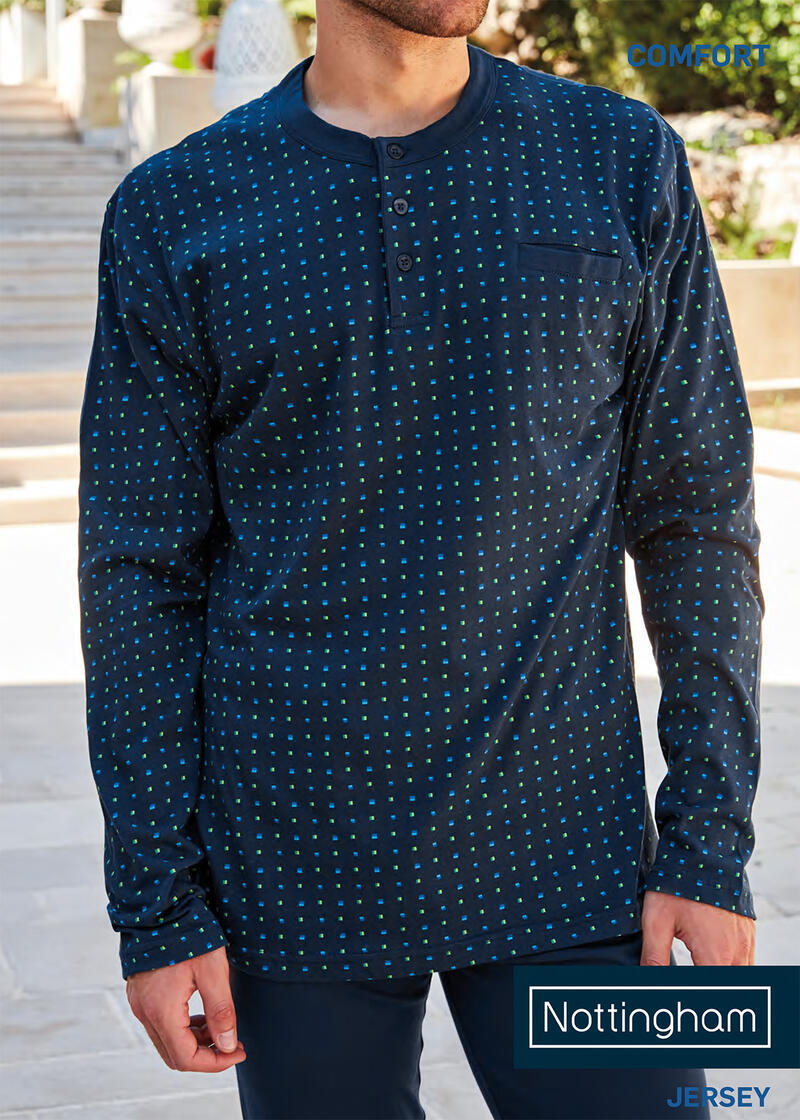 PIGIAMA UOMO LUNGO JERSEY CALIBRATO BuyBuy24 Abbilgiamento e Biancheria