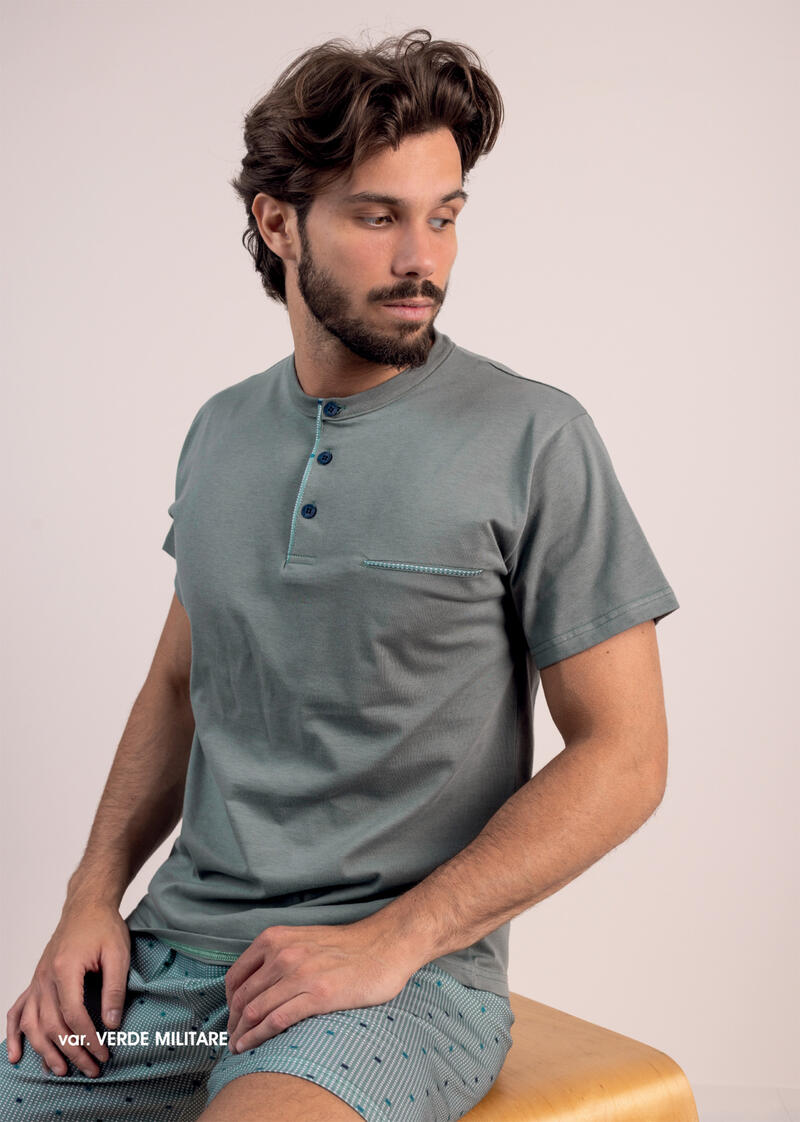 PIGIAMA UOMO MEZZA MANICA PANTALONCINO BuyBuy24 Abbilgiamento e Biancheria