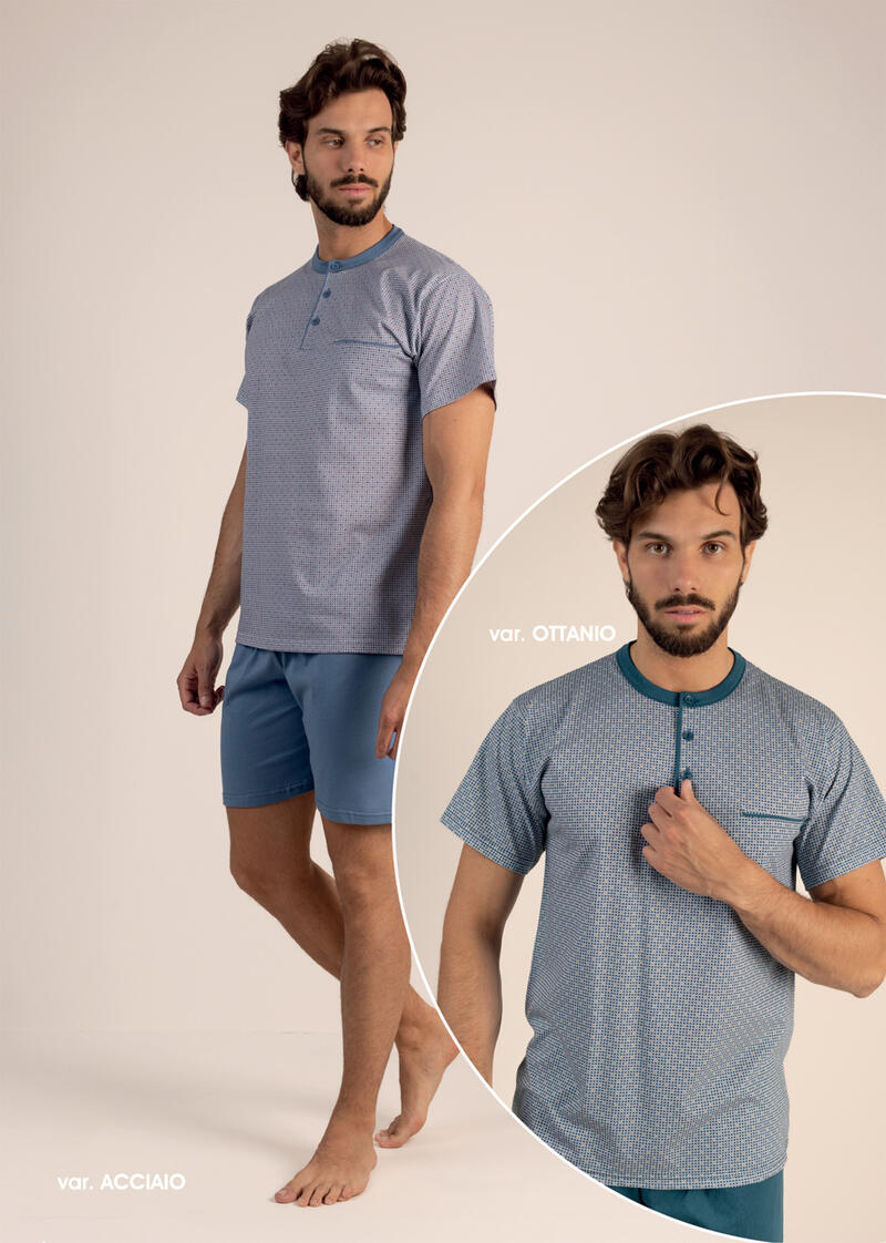 PIGIAMA UOMO MEZZA MANICA PANTALONE CORTO BuyBuy24 Abbilgiamento e Biancheria