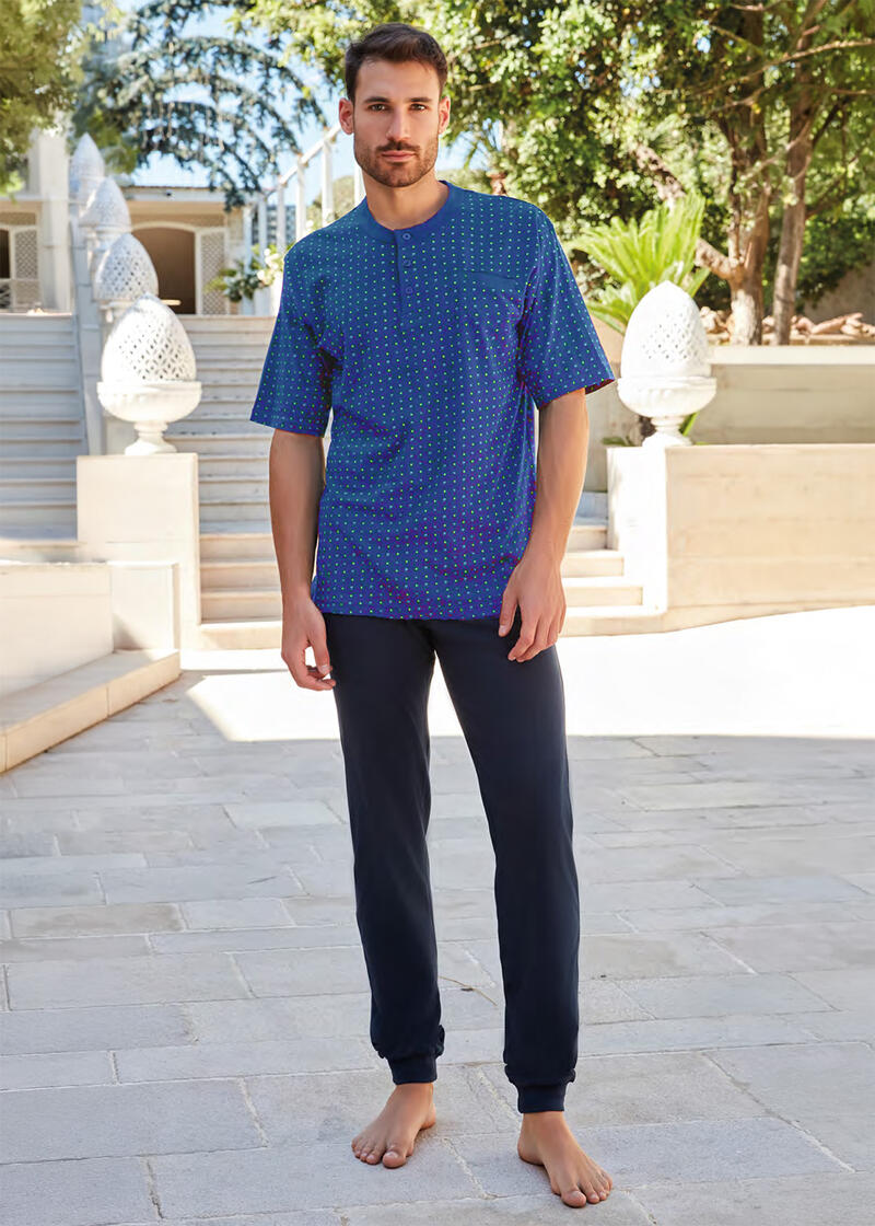 PIGIAMA UOMO MEZZA MANICA PANTALONE LUNGO BuyBuy24 Abbilgiamento e Biancheria