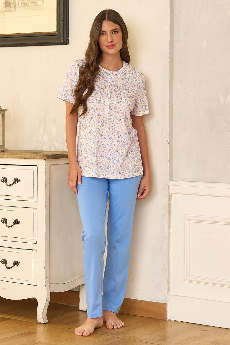 PIGIAMI DONNA LUNGO JERSEY BuyBuy24 Abbilgiamento e Biancheria