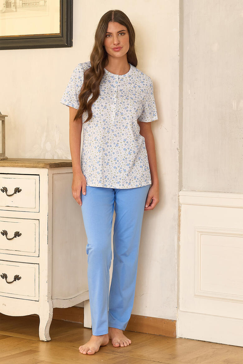 PIGIAMI DONNA LUNGO JERSEY BuyBuy24 Abbilgiamento e Biancheria