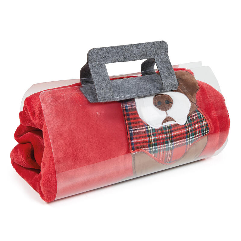 PLAID IN PILE CM 130X160 CON APPLICAZIONE BuyBuy24 Abbilgiamento e Biancheria