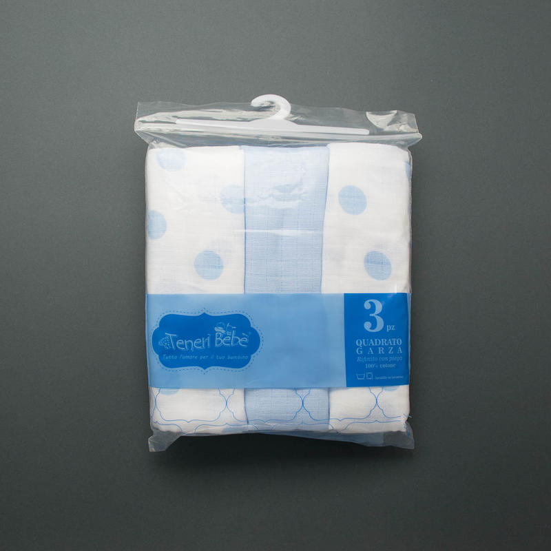 QUADRATO GARZA CONFEZIONE 3 PZ BuyBuy24 Abbilgiamento e Biancheria