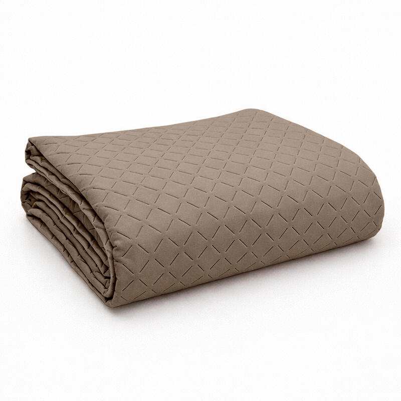 QUILT 2 PIAZZE VELOUR TRAPUNTATO A ROMBI CM 260X260 BuyBuy24 Abbilgiamento e Biancheria