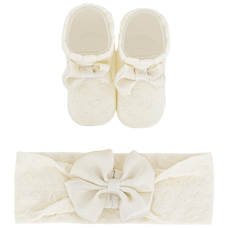 SCARPETTA + FASCETTA NEONATA BuyBuy24 Abbilgiamento e Biancheria