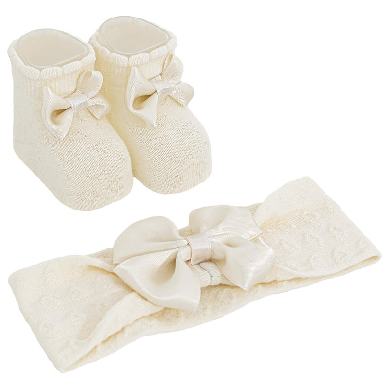 SCARPETTA + FASCETTA NEONATA BuyBuy24 Abbilgiamento e Biancheria