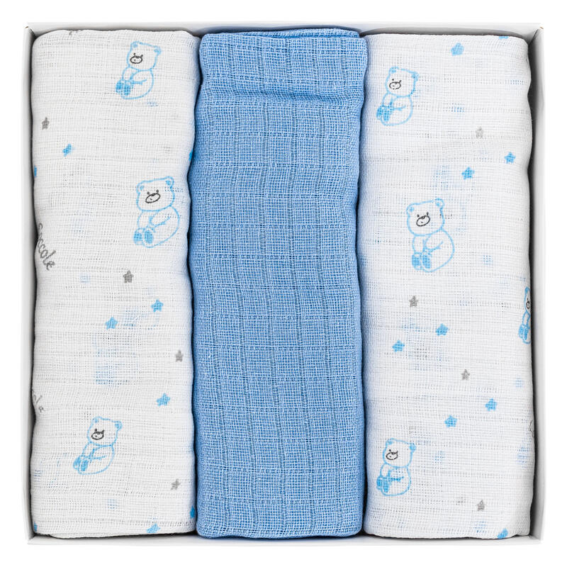 SET 3 QUADRATI GARZA COTONE BuyBuy24 Abbilgiamento e Biancheria