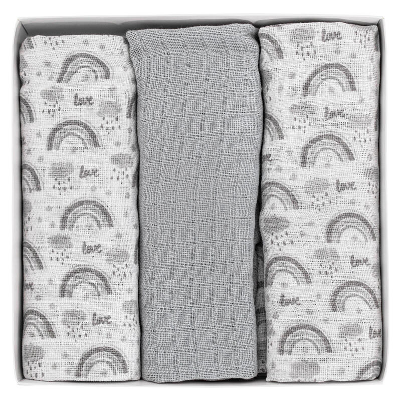 SET 3 QUADRATI GARZA COTONE BuyBuy24 Abbilgiamento e Biancheria