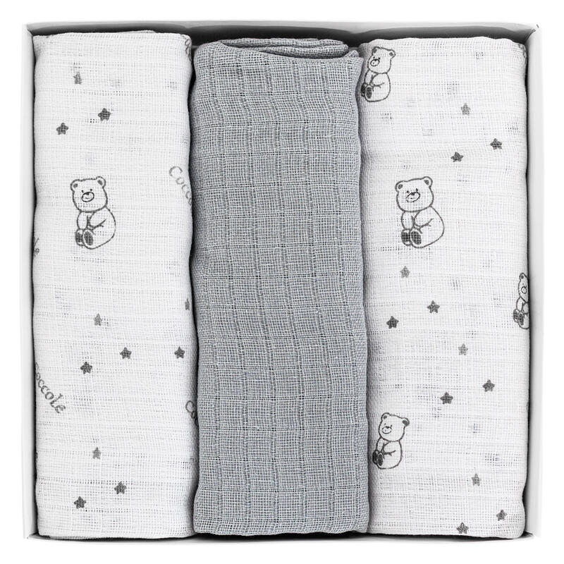 SET 3 QUADRATI GARZA COTONE BuyBuy24 Abbilgiamento e Biancheria