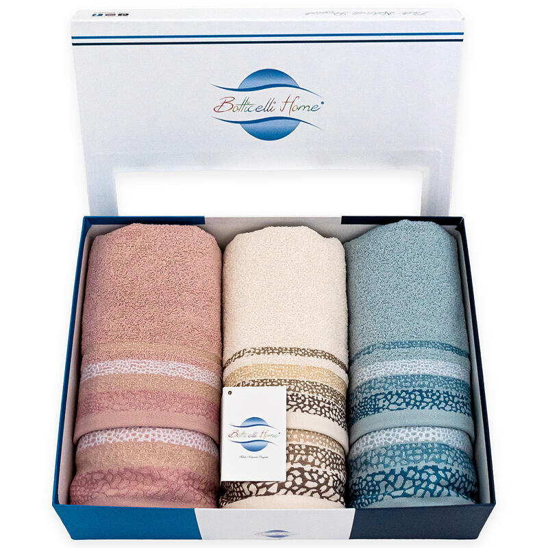 SET 6 ASCIUGAMANI 3+3 IN SPUGNA DI COTONE 420 GRAMMI MQ BuyBuy24 Abbilgiamento e Biancheria