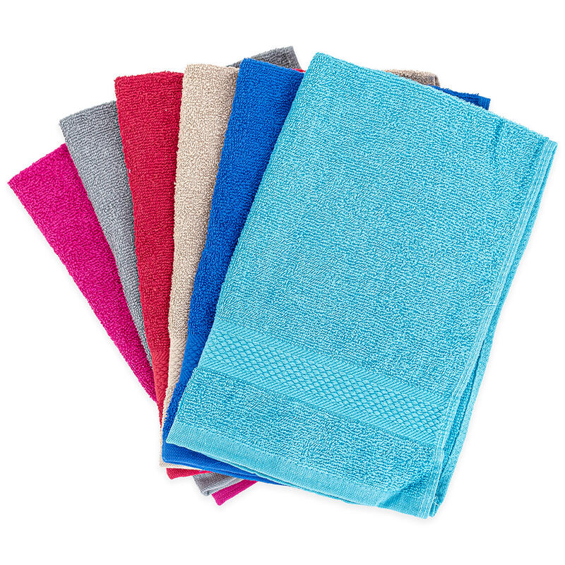 SET 6 OSPITI SPUGNA COLORI SCURI CM 38X58 BuyBuy24 Abbilgiamento e Biancheria