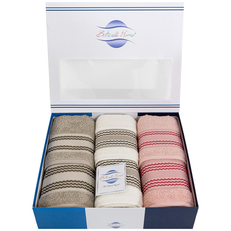 SET ASCIUGAMANI 3+3 IN SPUGNA DI COTONE GRAMMI 420 MQ BuyBuy24 Abbilgiamento e Biancheria