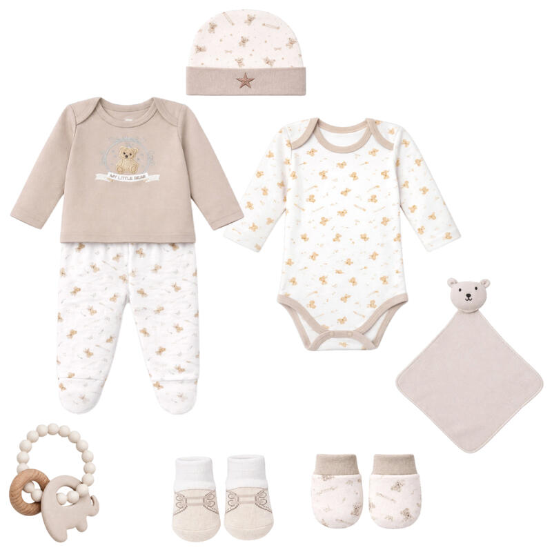SET CORREDINO PRIMA NASCITA 7 PEZZI IN CALDO COTONE BuyBuy24 Abbilgiamento e Biancheria