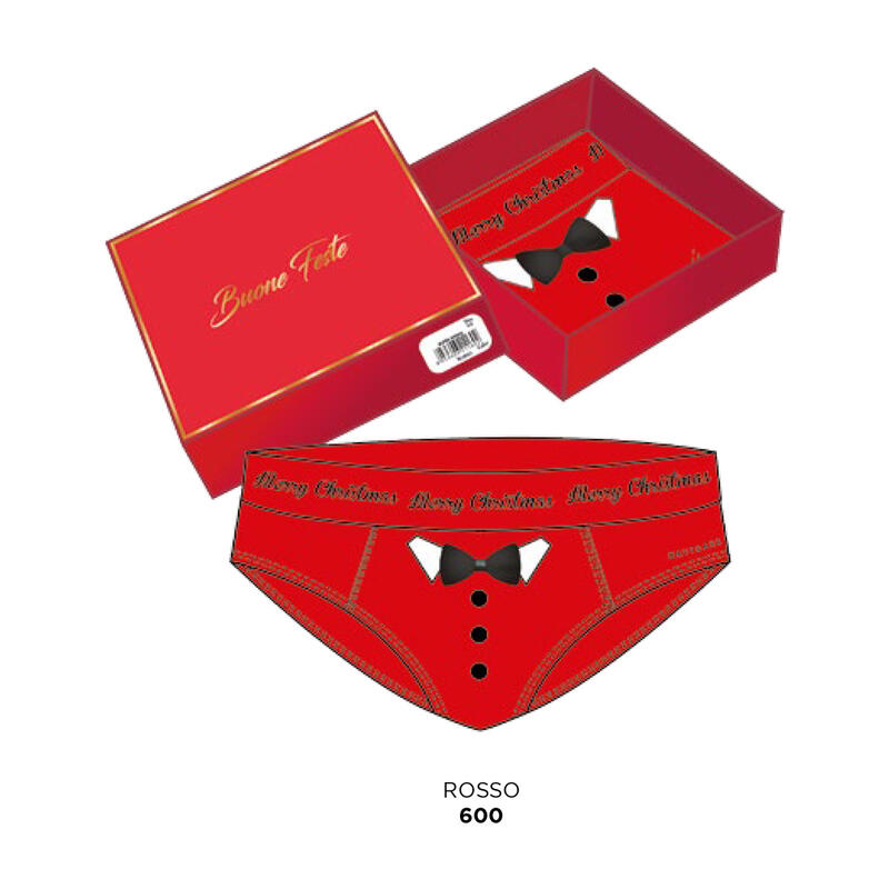 SLIP UOMO ELASTICIZZATO NATALE CON SCATOLA REGALO BuyBuy24 Abbilgiamento e Biancheria