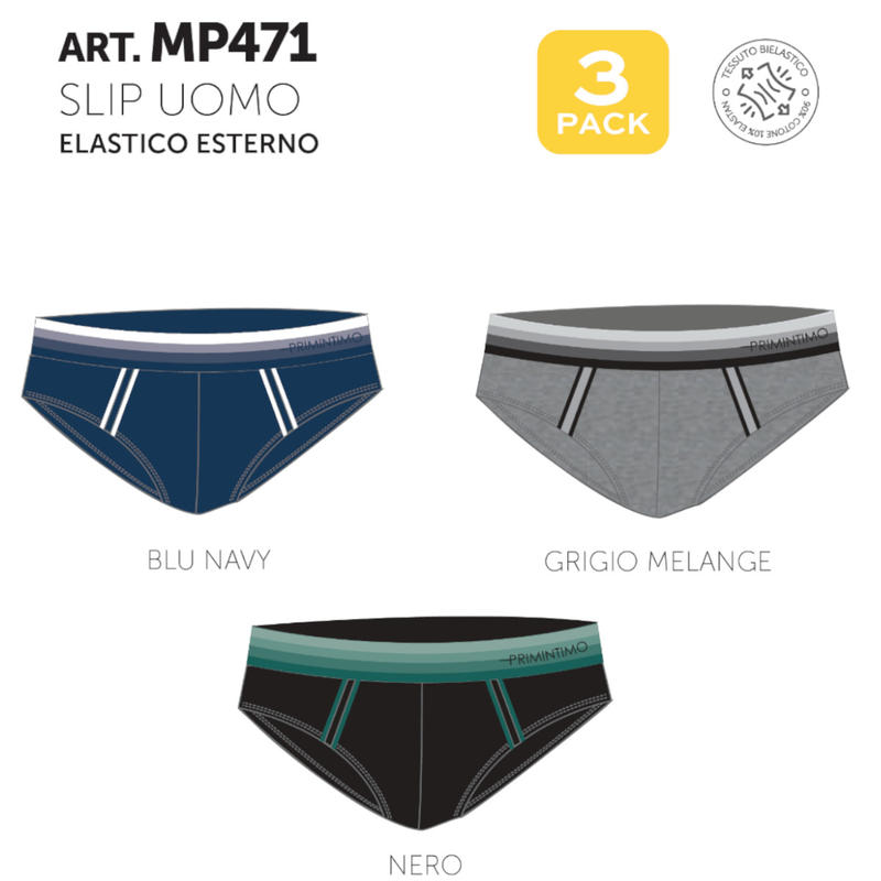 SLIP UOMO MULTIPACK ELASTICIZZATO BuyBuy24 Abbilgiamento e Biancheria