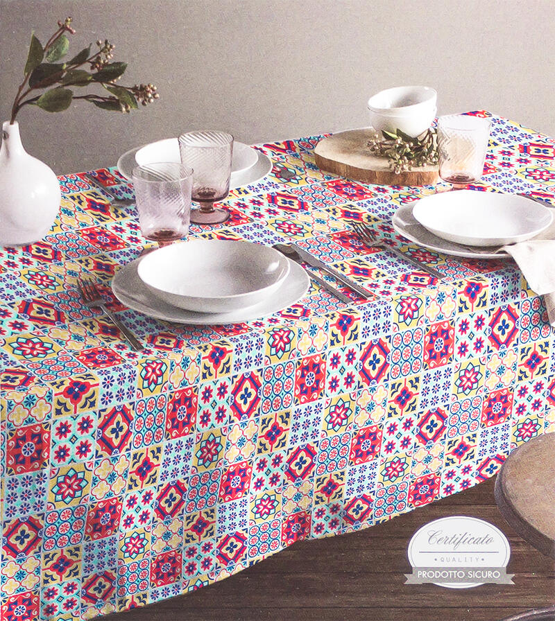 TOVAGLIA 18 POSTI IN COTONE PANAMA STAMPATA CM 140X360 BuyBuy24 Abbilgiamento e Biancheria