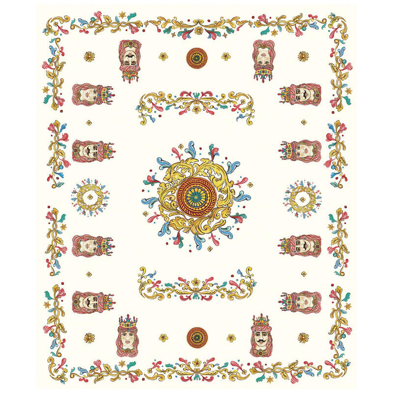 TOVAGLIA X 6 COTONE STAMPATA CM150X180 TESTE DI MORO BuyBuy24 Abbilgiamento e Biancheria