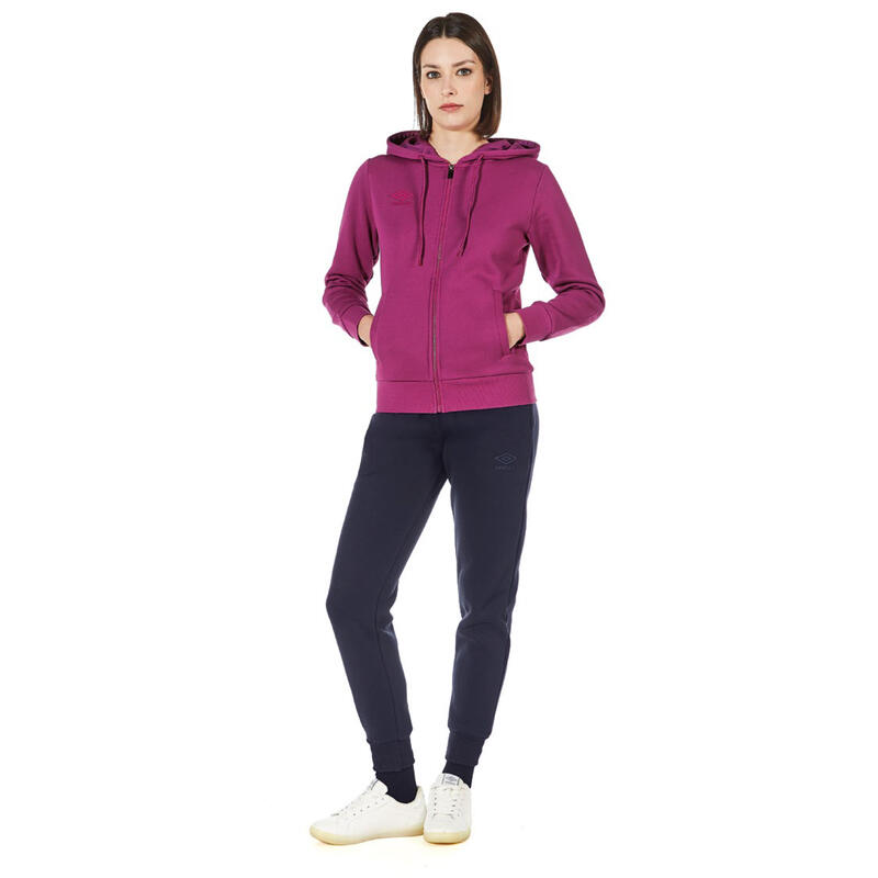 TUTA DONNA FELPA GARZATA FULL ZIP CAPPUCCIO BuyBuy24 Abbilgiamento e Biancheria