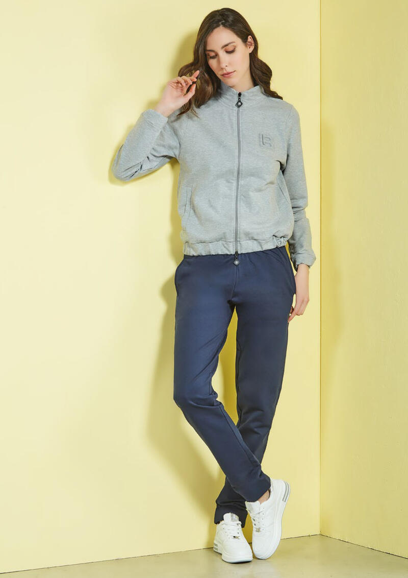 TUTA DONNA FELPA NON GARZATA FULL ZIP BuyBuy24 Abbilgiamento e Biancheria