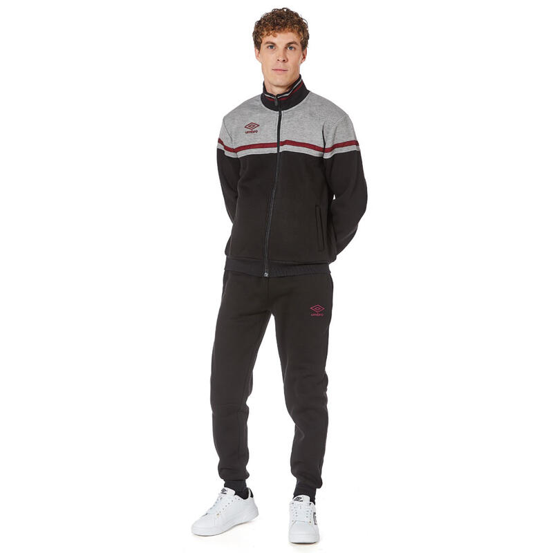 TUTA UOMO FELPA GARZATA FULL ZIP BuyBuy24 Abbilgiamento e Biancheria