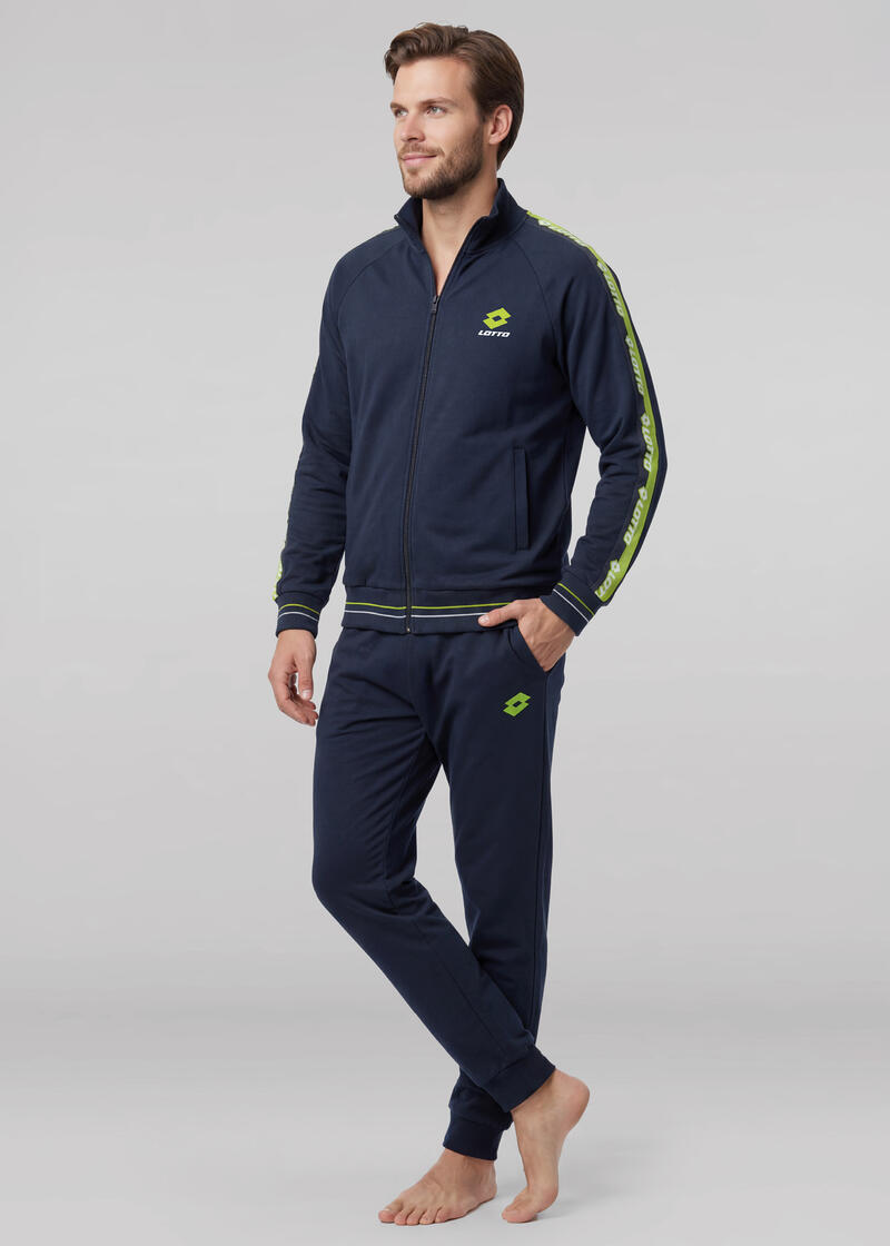 TUTA UOMO FELPA LOTTO GARZATA FULL ZIP BuyBuy24 Abbilgiamento e Biancheria