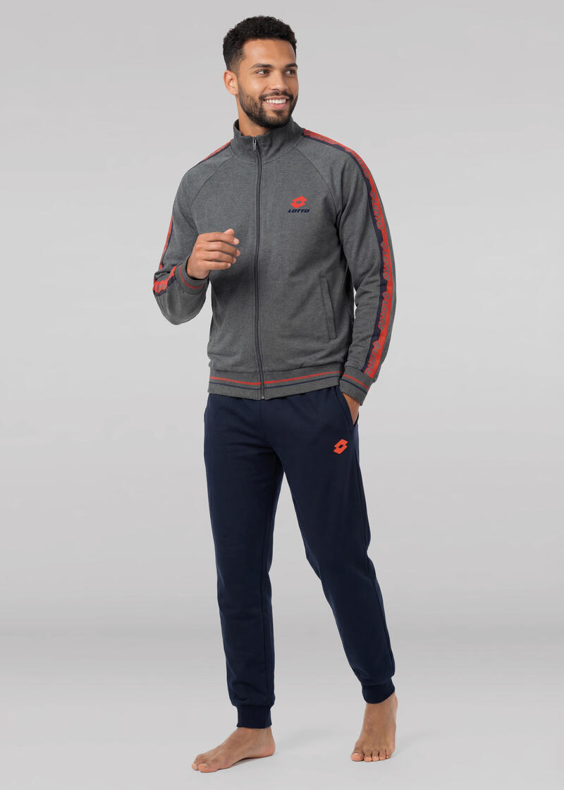 TUTA UOMO FELPA LOTTO GARZATA FULL ZIP BuyBuy24 Abbilgiamento e Biancheria