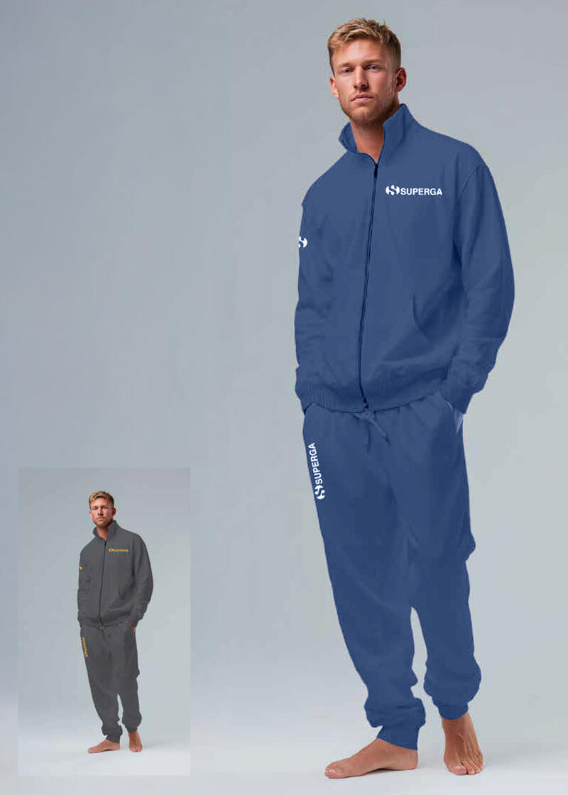 TUTA UOMO FELPA NON GARZATA FULL ZIP BuyBuy24 Abbilgiamento e Biancheria