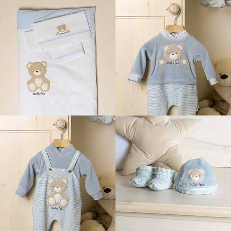 TUTINA NEONATO IN CINIGLIA FINTA SALOPETTE BuyBuy24 Abbilgiamento e Biancheria